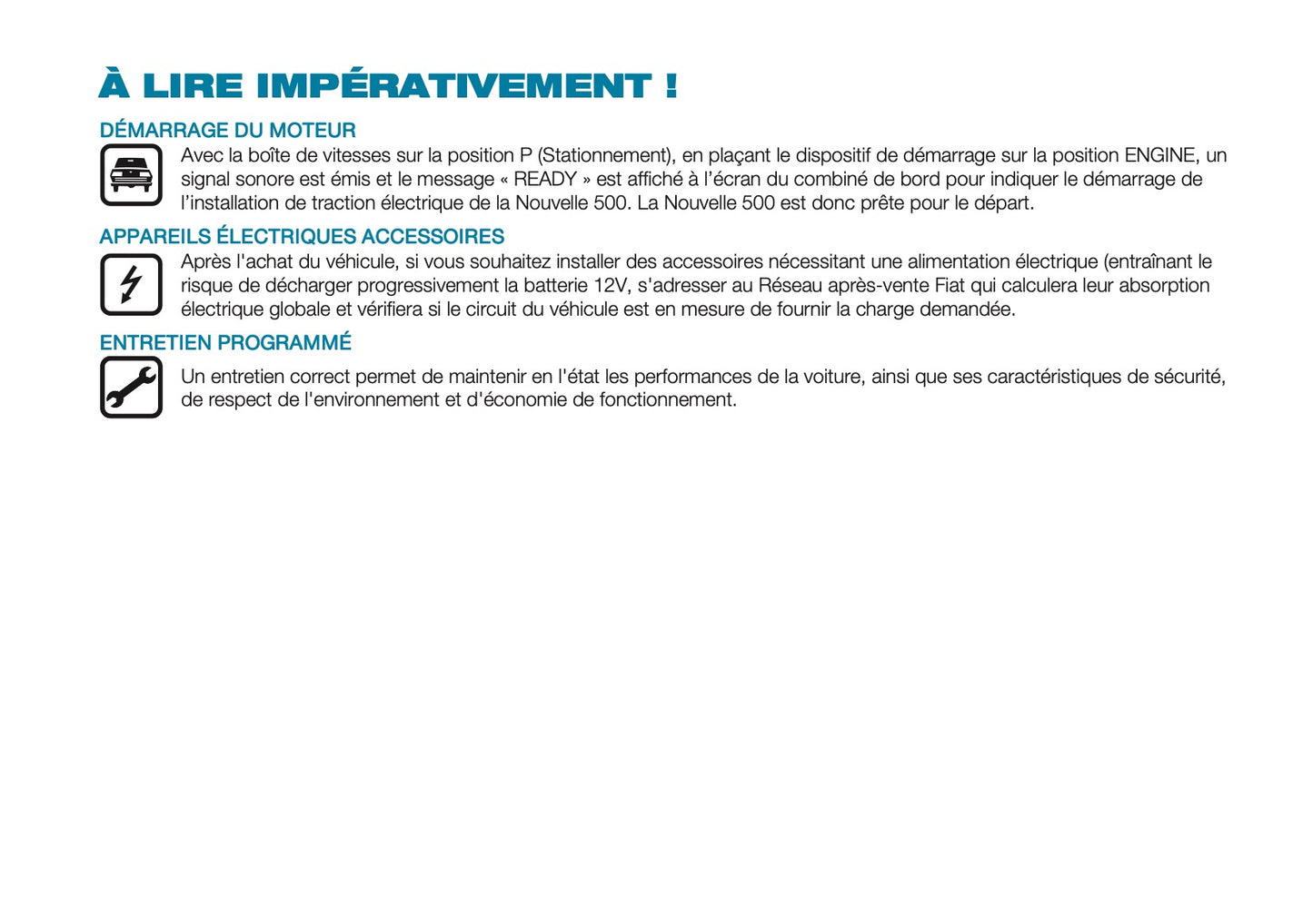2025 Fiat 500e Manuel du propriétaire | Français