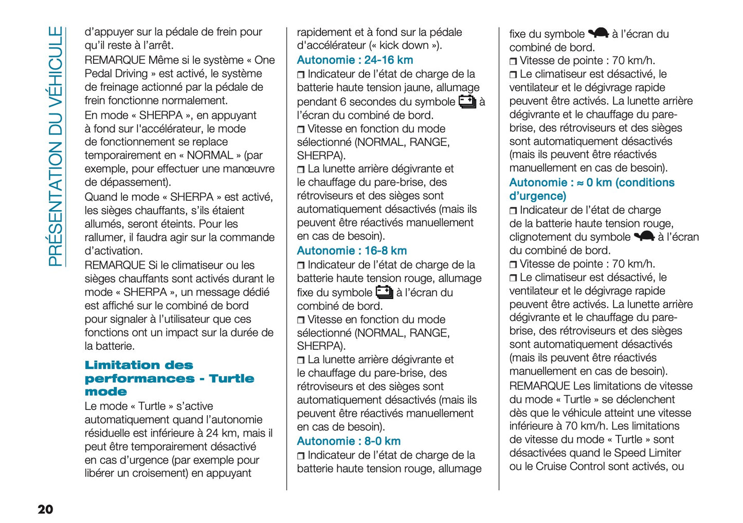 2025 Fiat 500e Manuel du propriétaire | Français