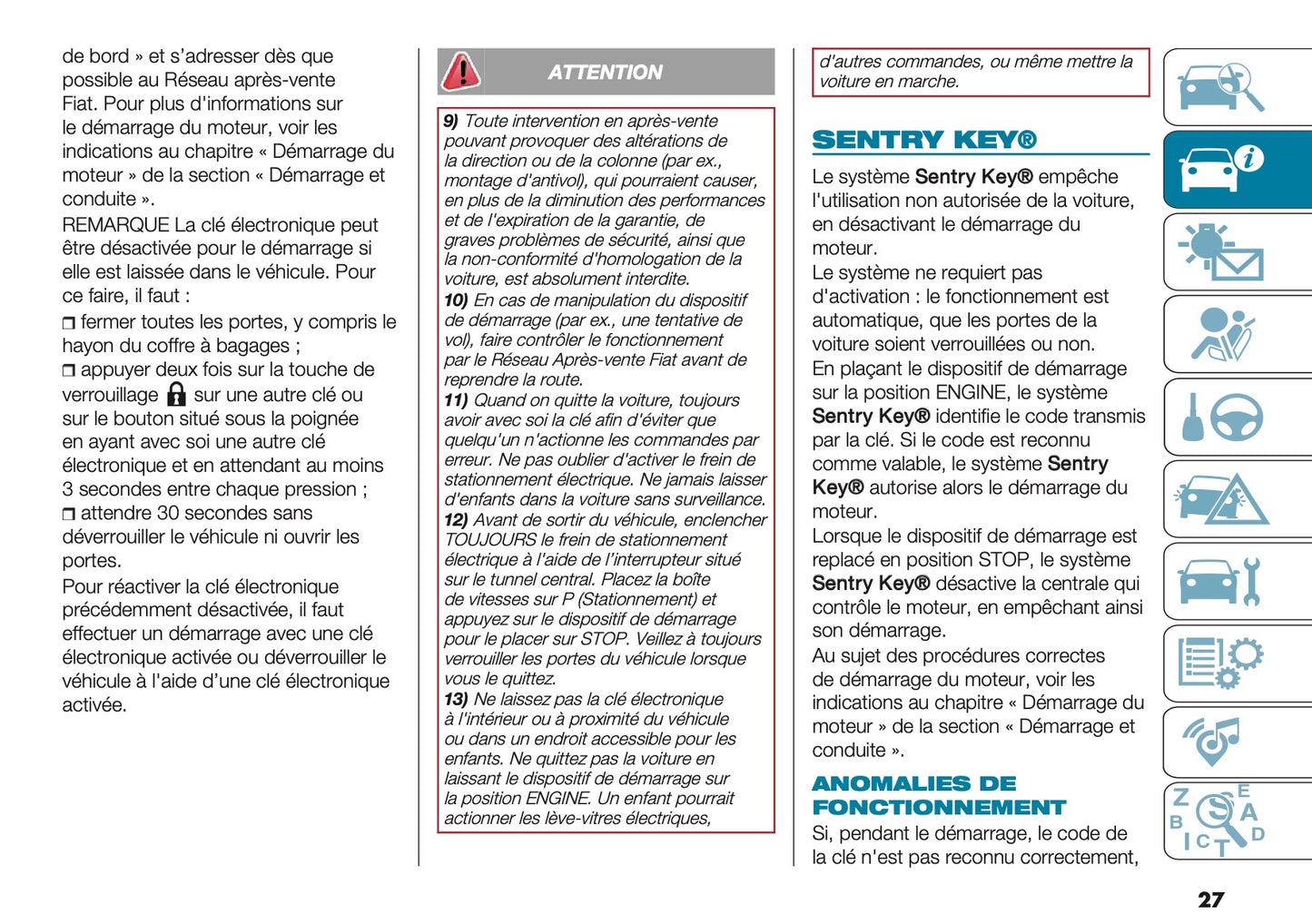 2025 Fiat 500e Manuel du propriétaire | Français