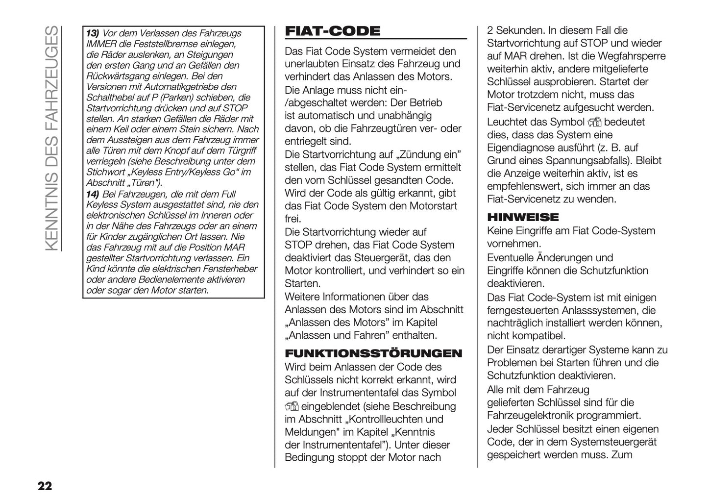 2024-2026 Fiat 500X Owner's Manual | German