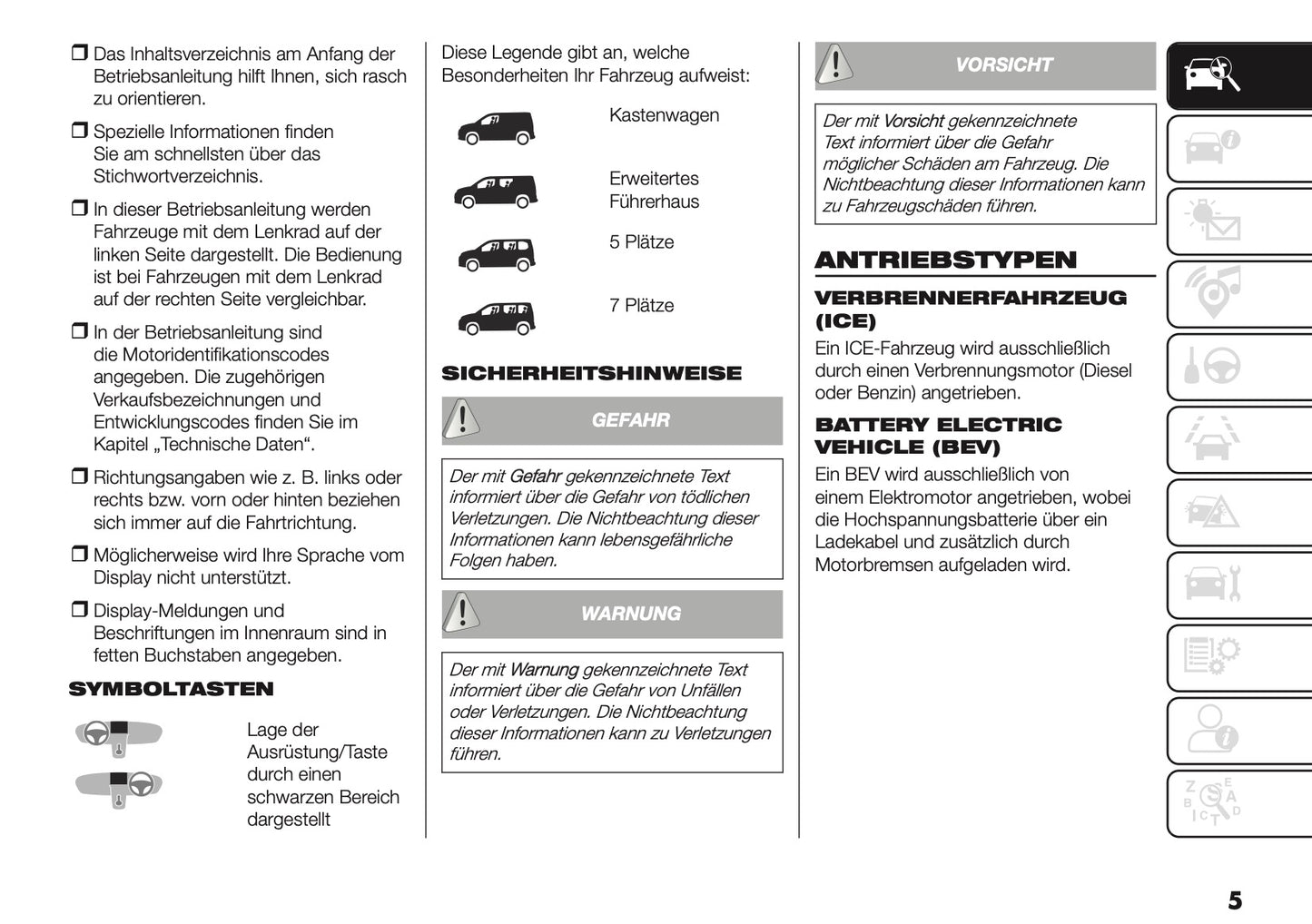 2025 Fiat Doblò Owner's Manual | German
