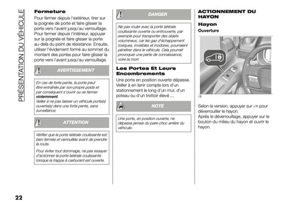 2025 Fiat Doblò Manuel du propriétaire | Français