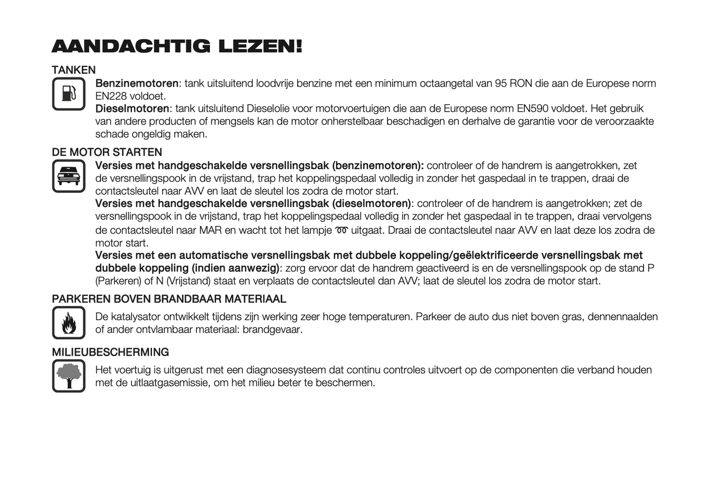 2023-2024 Fiat Tipo 5 Door/Tipo Station Wagon Owner's Manual | Dutch