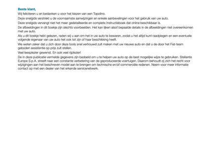 2023-2025 Fiat Topolino Owner's Manual | Dutch