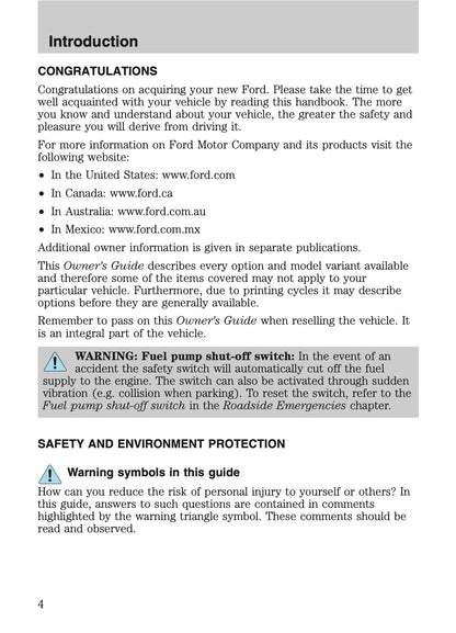 2009 Ford Crown Victoria Owner's Manual | English US
