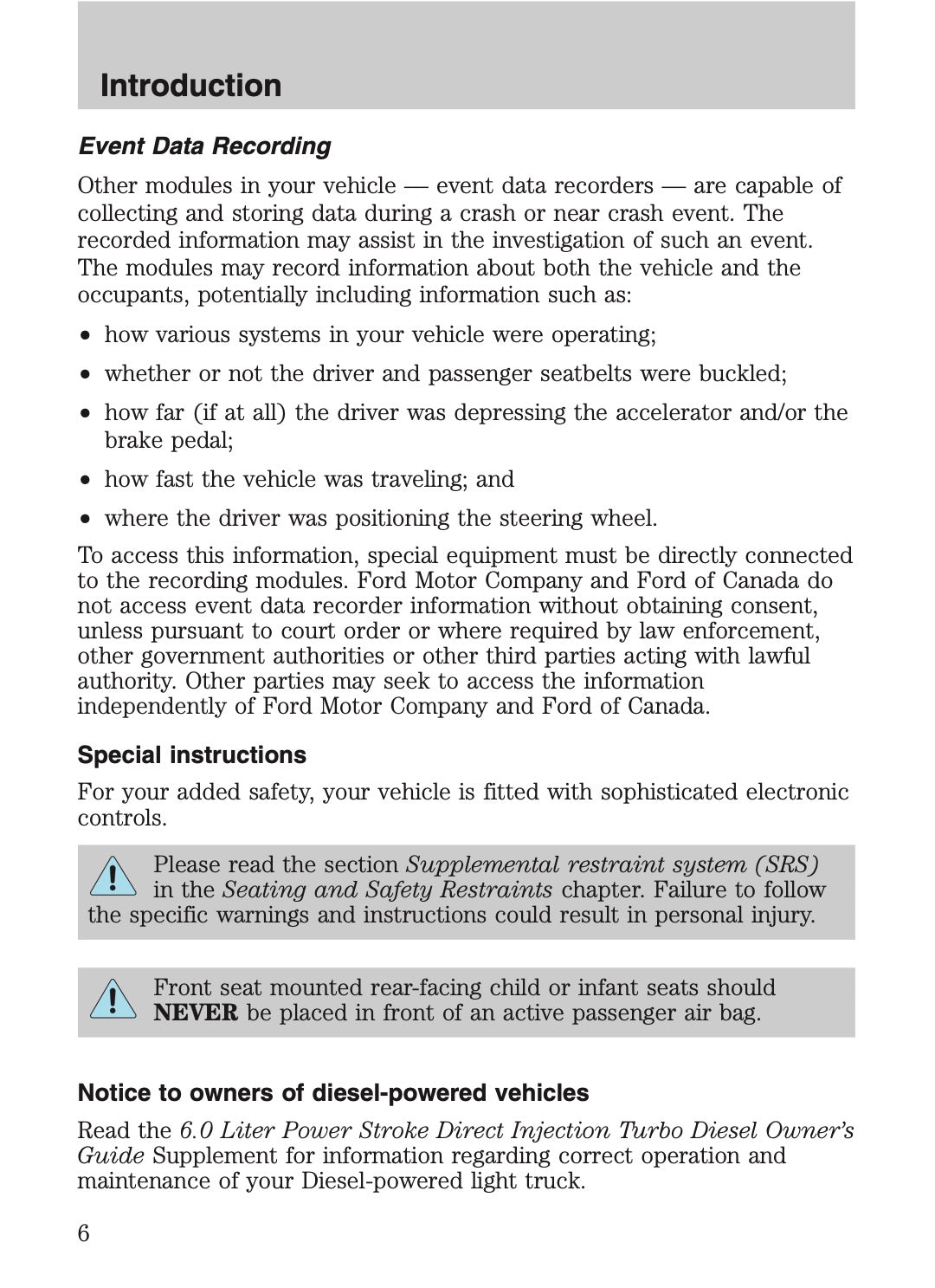 2005 Ford Excursion Owner's Manual | English US