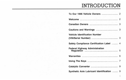 1996 Ford F&B Series Diesel Manuel du propriétaire | Anglais