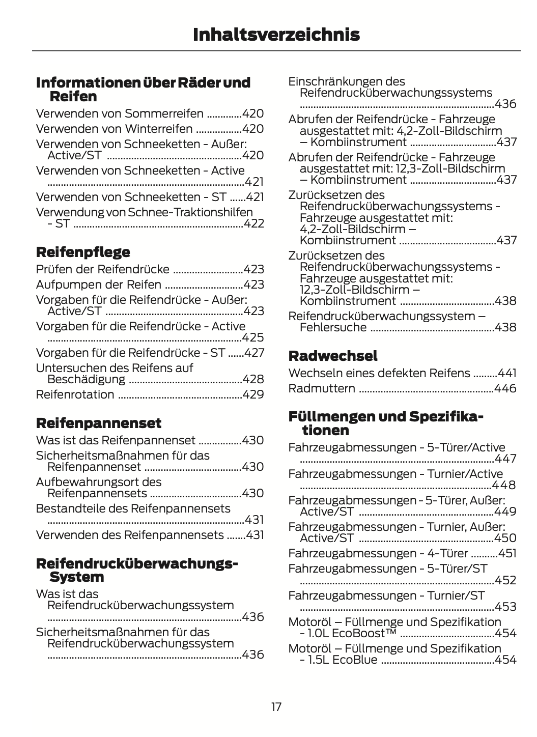 2024 Ford Focus Owner's Manual | German