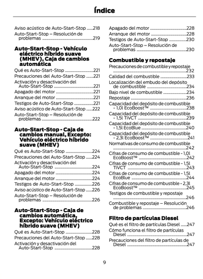 2023-2024 Ford Focus Gebruikershandleiding | Spaans