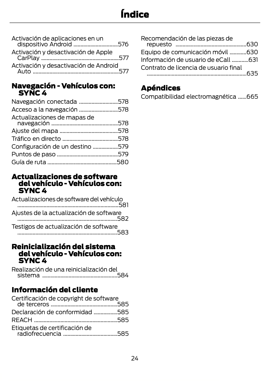 2023-2024 Ford Focus Gebruikershandleiding | Spaans