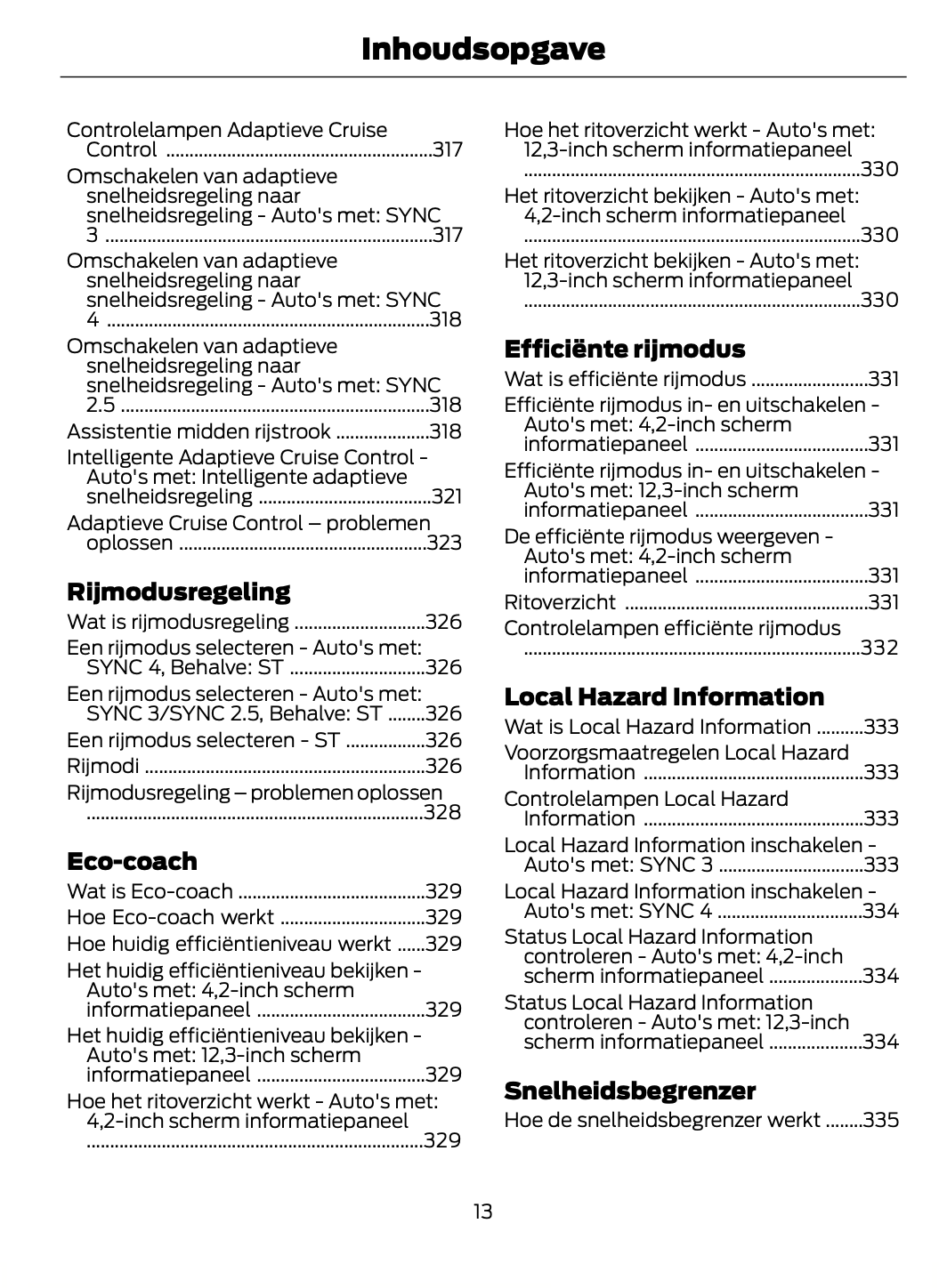 2023-2024 Ford Focus Gebruikershandleiding | Nederlands