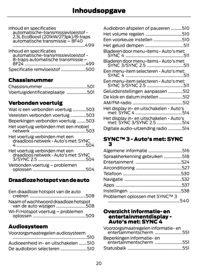 2023-2024 Ford Focus Gebruikershandleiding | Nederlands