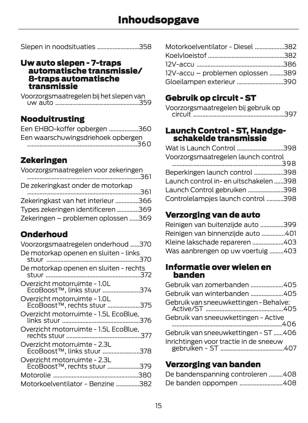 2024-2025 Ford Focus Owner's Manual | Dutch