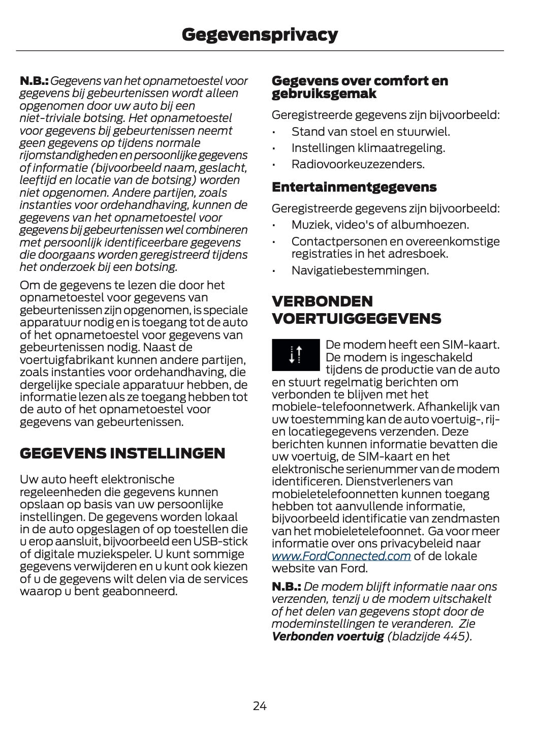 2024-2025 Ford Focus Owner's Manual | Dutch