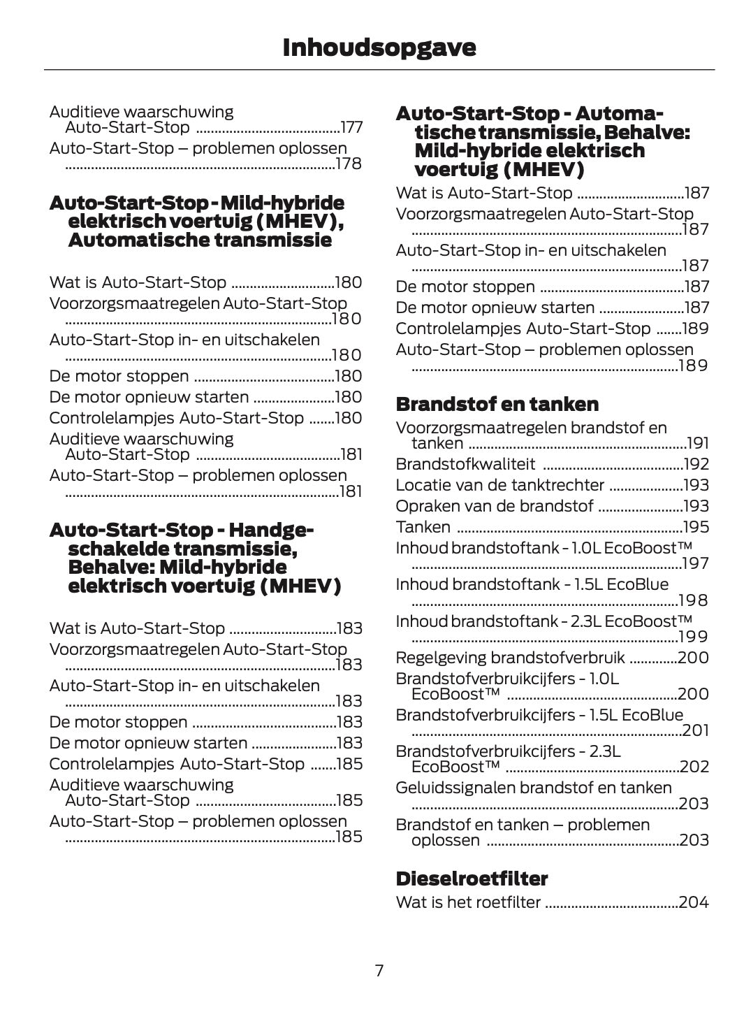 2024-2025 Ford Focus Owner's Manual | Dutch