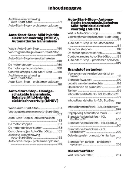 2024-2025 Ford Focus Owner's Manual | Dutch