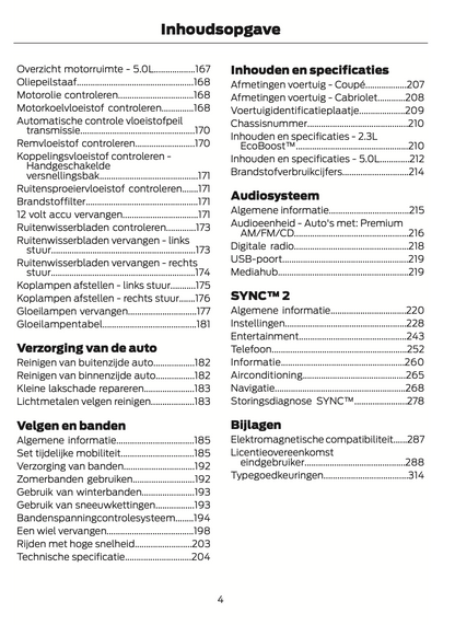 2015-2016 Ford Mustang Gebruikershandleiding | Nederlands