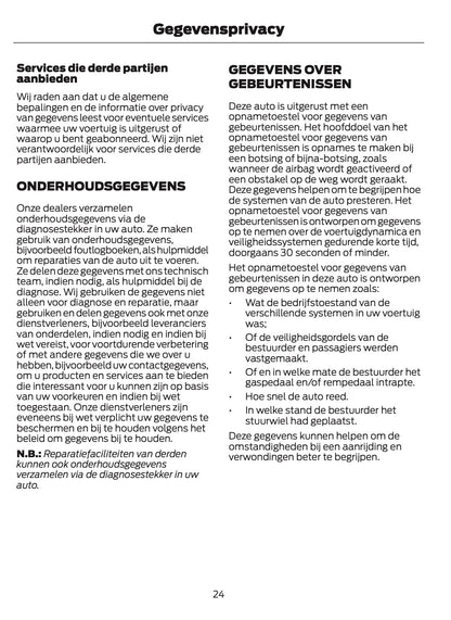 2025-2026 Ford Mustang Gebruikershandleiding | Nederlands
