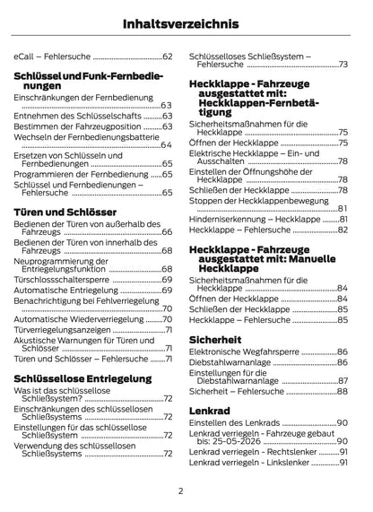 2026 Ford Puma Owner's Manual | German