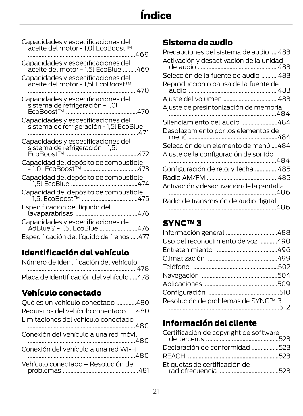 2023-2024 Ford Puma Gebruikershandleiding | Spaans