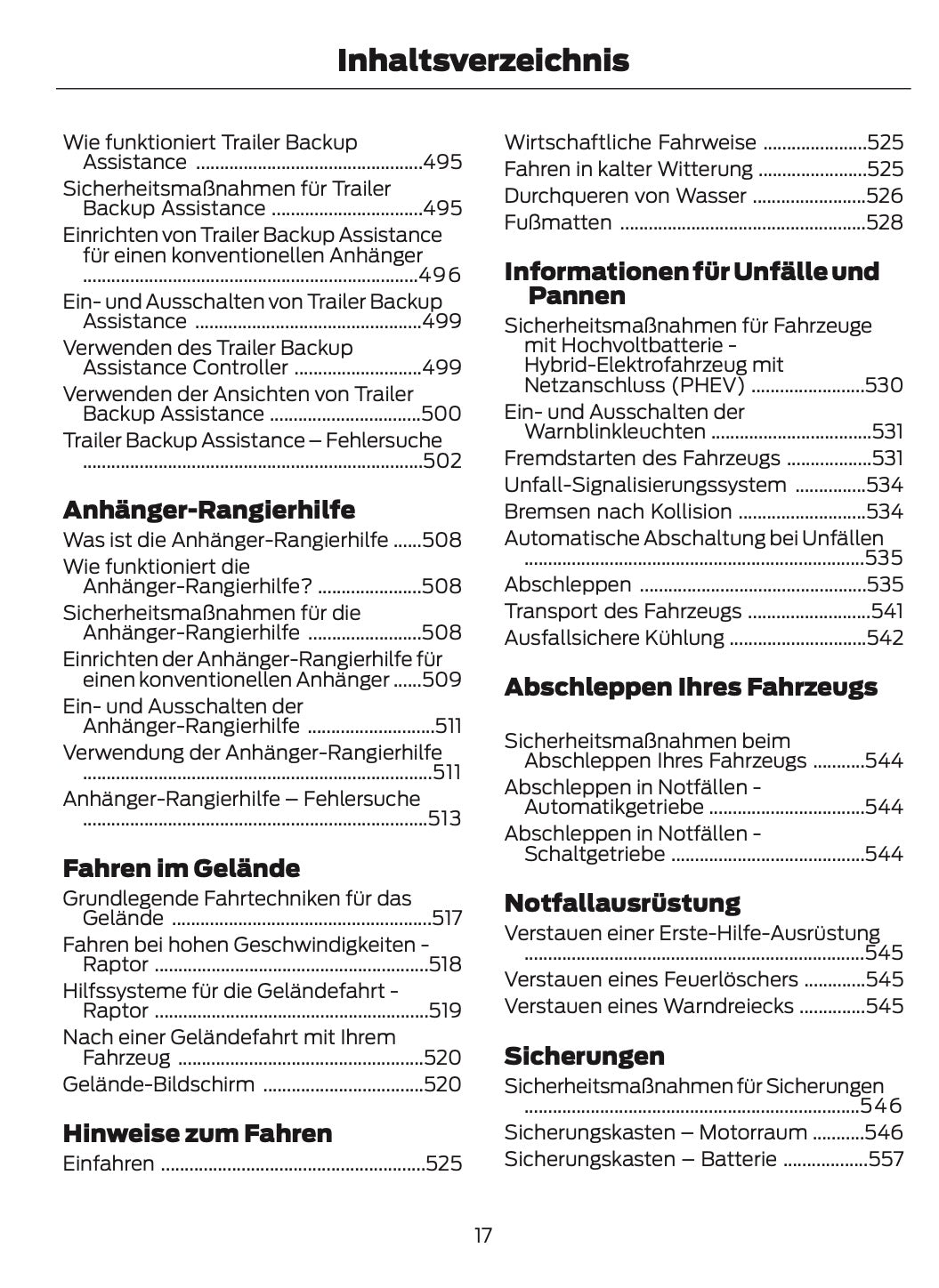 2025-2026 Ford Ranger Owner's Manual | German