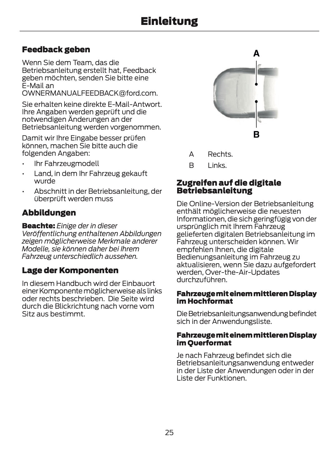 2025-2026 Ford Ranger Owner's Manual | German