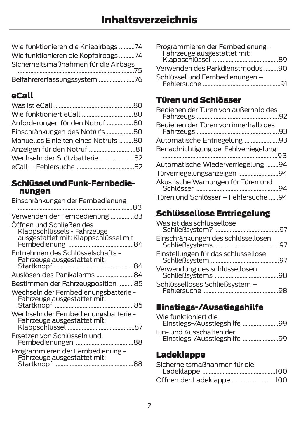 2025-2026 Ford Ranger Owner's Manual | German
