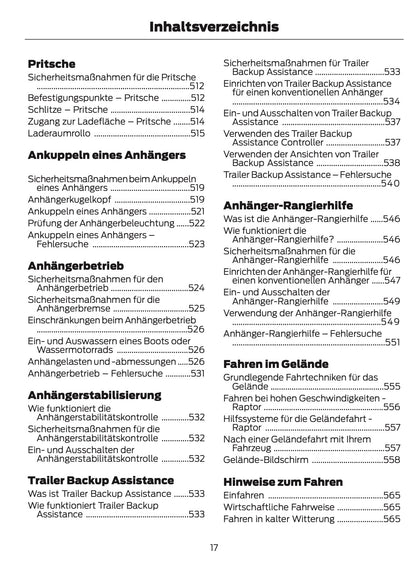 2026 Ford Ranger Owner's Manual | German