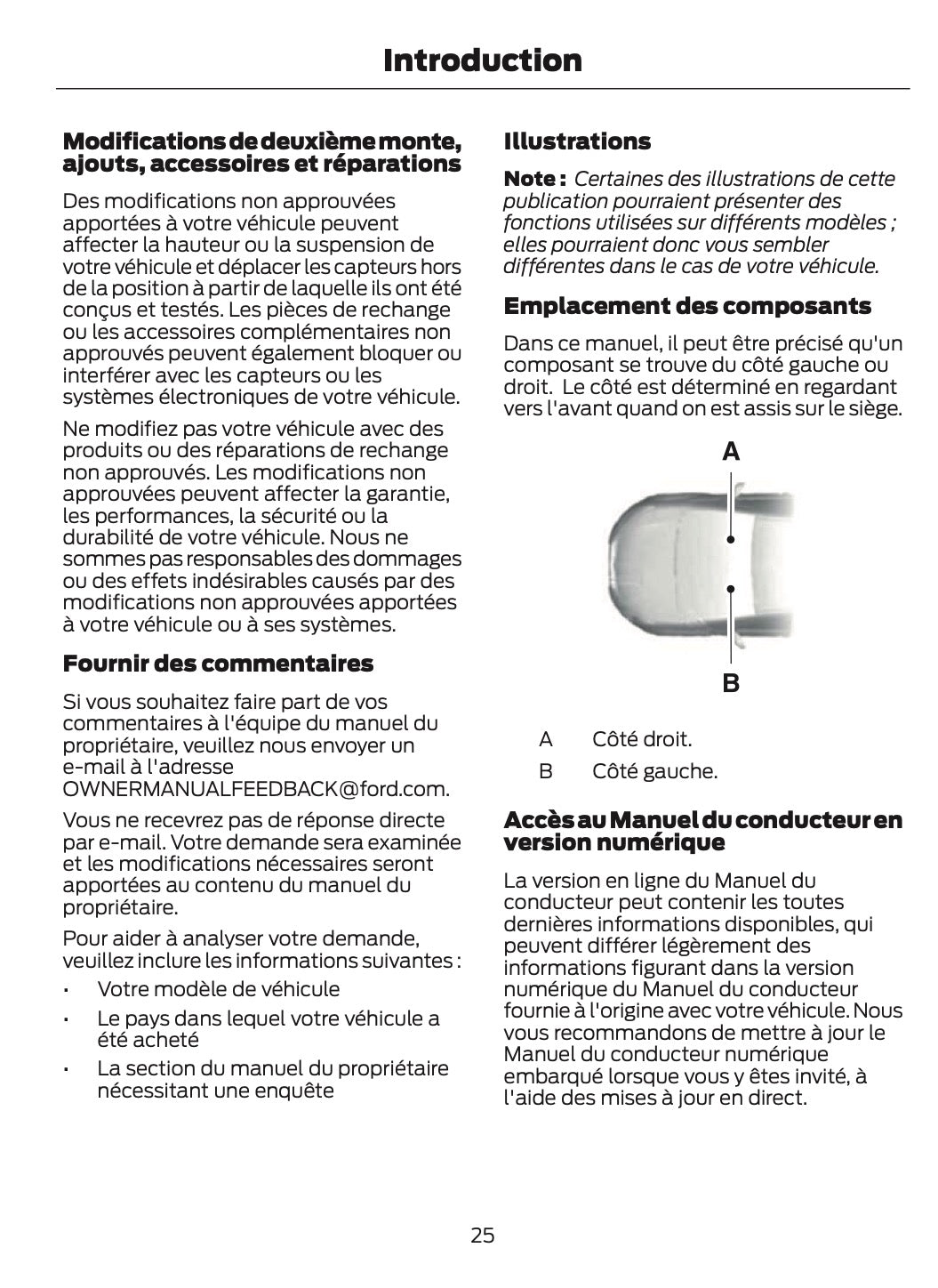 2026 Ford Ranger Manuel du propriétaire | Français