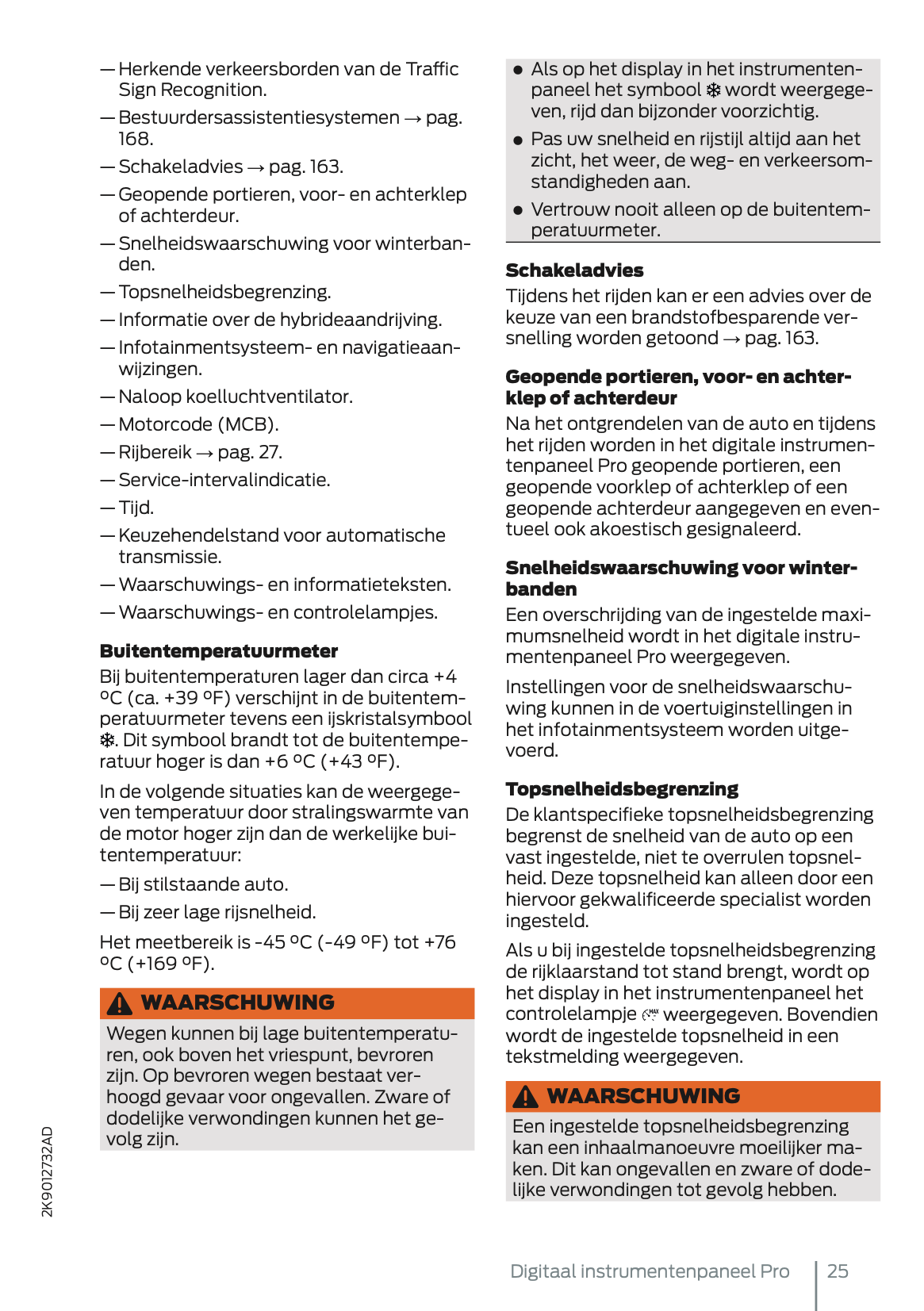 2024-2025 Ford Tourneo Connect/Transit Connect Plug-in-Hybrid Owner's Manual | Dutch