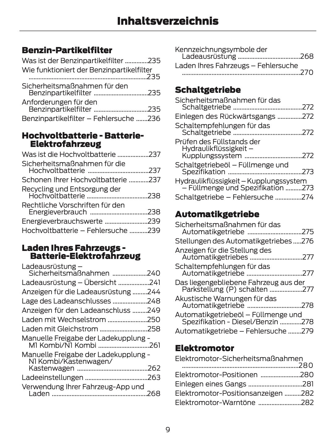 2026 Ford Tourneo Courier/Transit Courier Owner's Manual | German