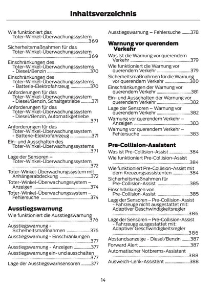 2026 Ford Tourneo Courier/Transit Courier Owner's Manual | German