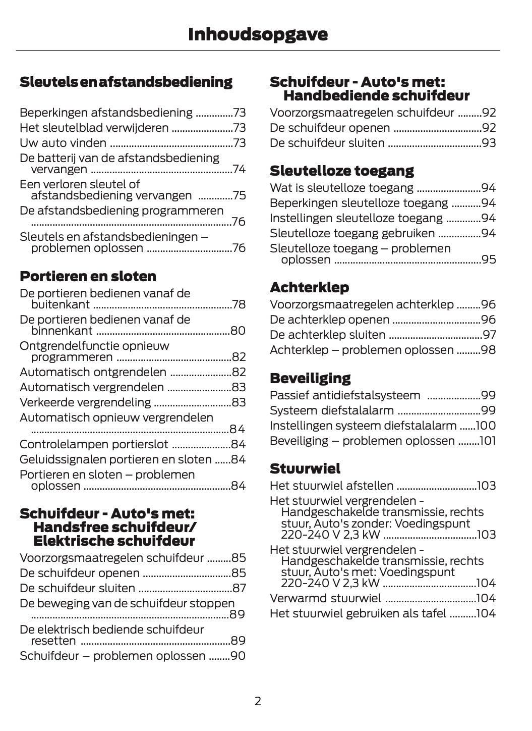 2024 Ford Tourneo Custom/Transit Custom Owner's Manual | Dutch