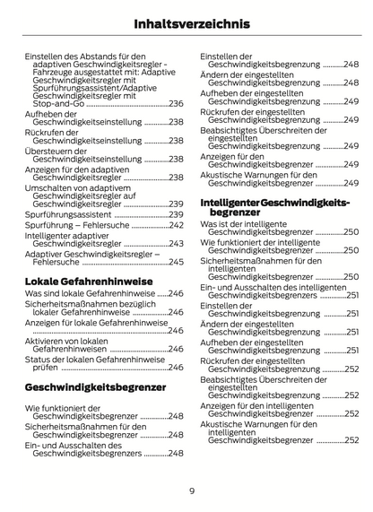 2024 Ford Tourneo Courier/Transit Courier Owner's Manual | German