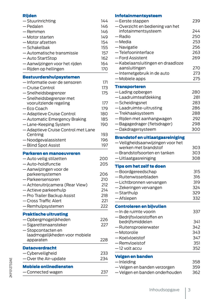 2024 Ford Tourneo Connect/Transit Connect Owner's Manual | Dutch