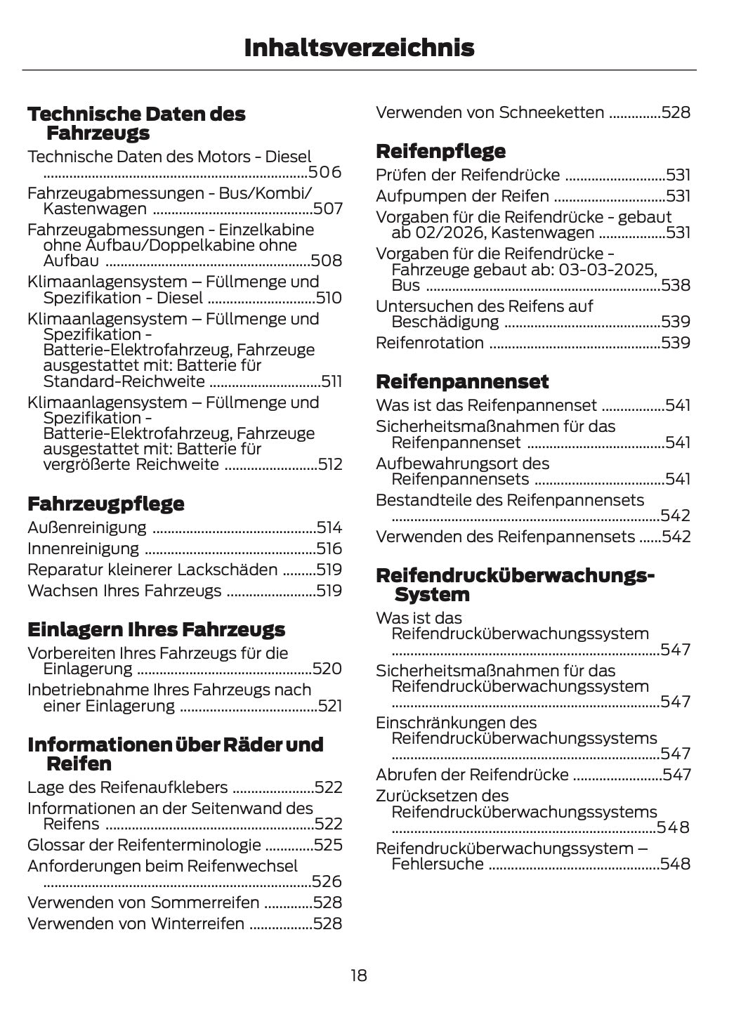 2026 Ford Transit Owner's Manual | German