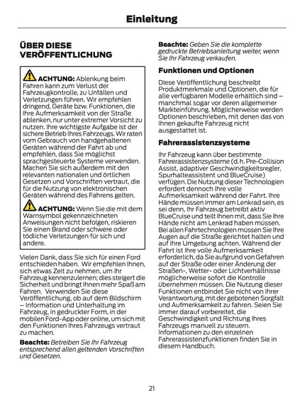 2026 Ford Transit Owner's Manual | German