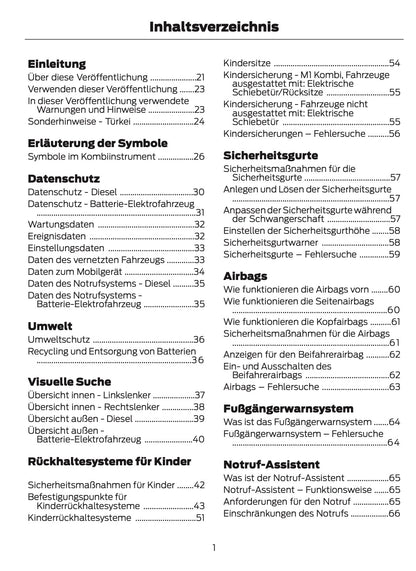 2026 Ford Transit Owner's Manual | German