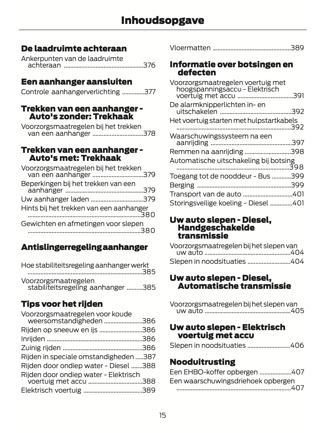 2024-2025 Ford Transit Owner's Manual | Dutch