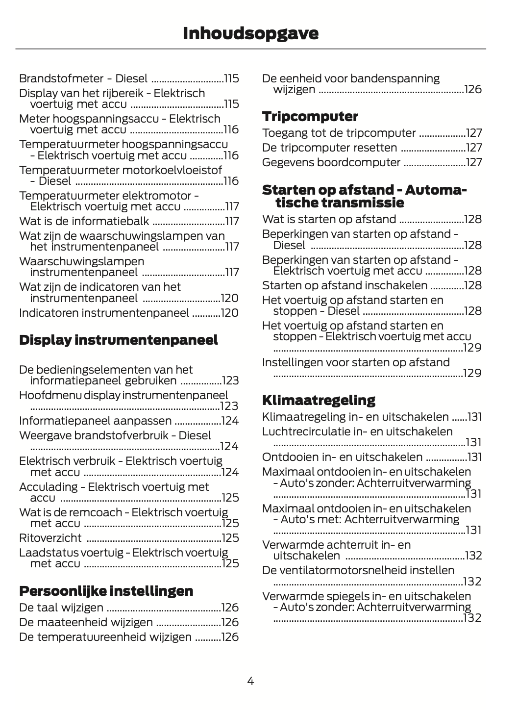 2024-2025 Ford Transit Owner's Manual | Dutch