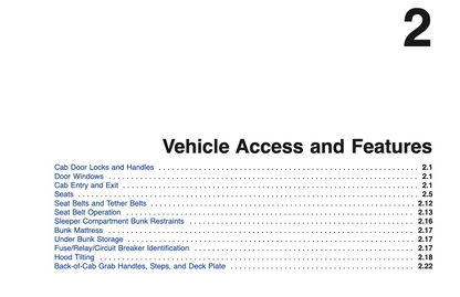 1998 Freightliner Business Class Trucks Owner's Manual | English