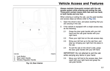 1998 Freightliner Business Class Trucks Owner's Manual | English