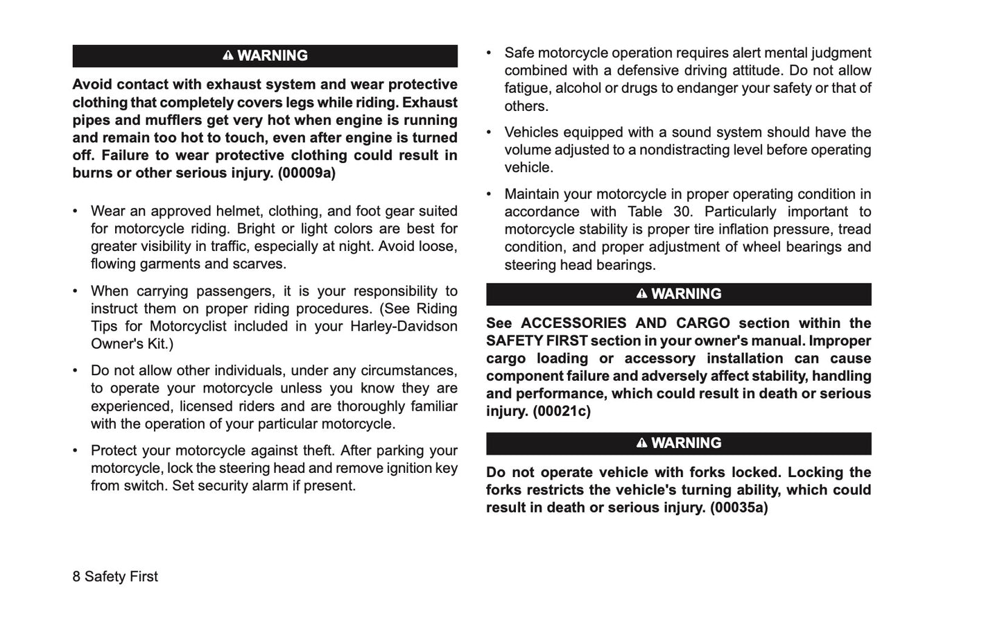 2008 Harley-Davidson FLHRSE4 Owner's Manual | English US