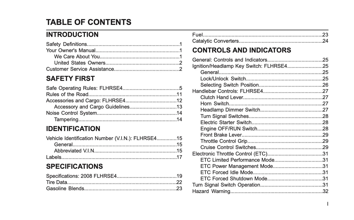 2008 Harley-Davidson FLHRSE4 Owner's Manual | English US