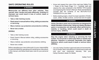 2010 Harley-Davidson FLSTSE Owner's Manual | English