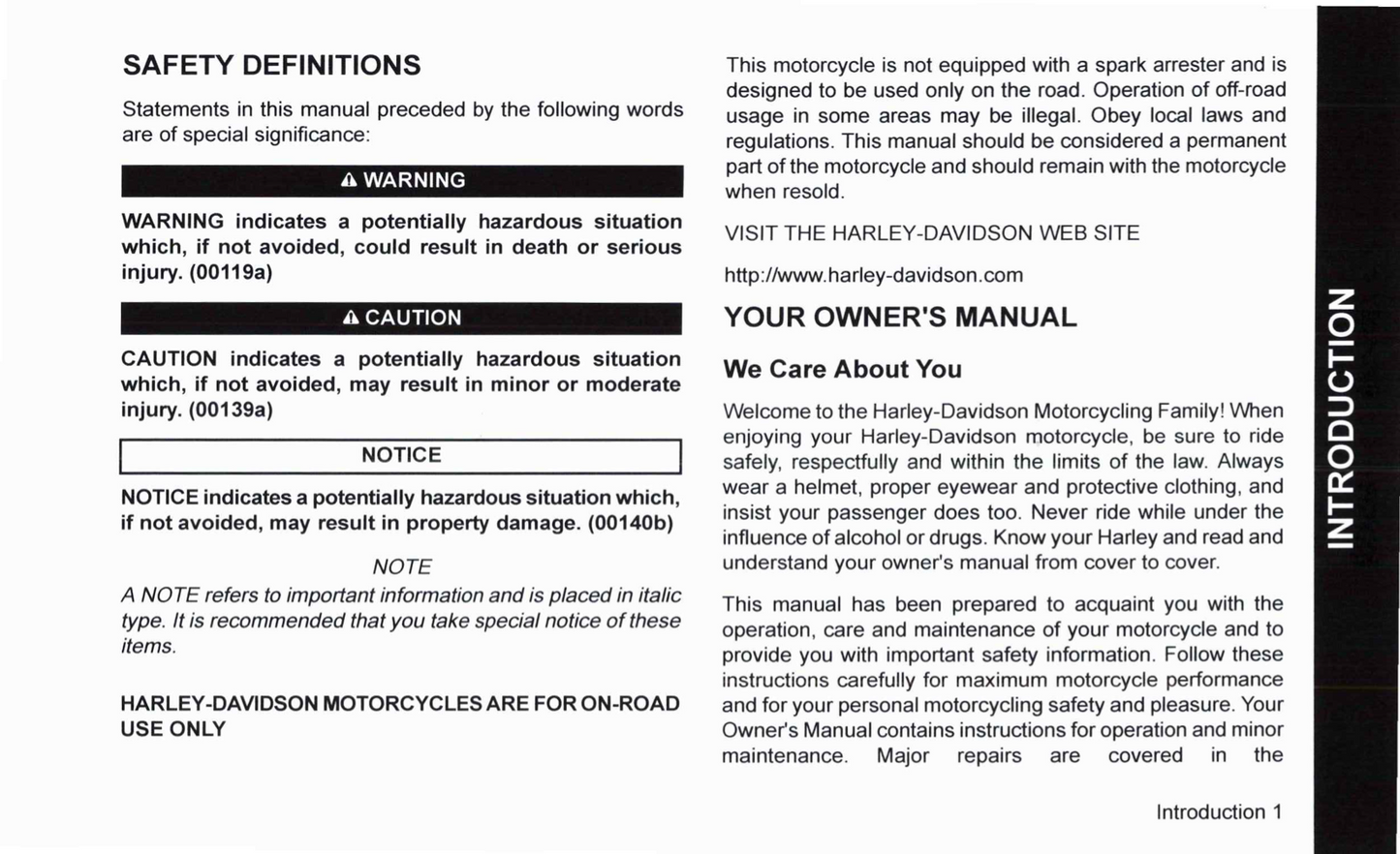 2010 Harley-Davidson FLSTSE Owner's Manual | English