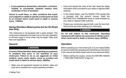 2026 Harley-Davidson Sportster RH Owner's Manual | English US