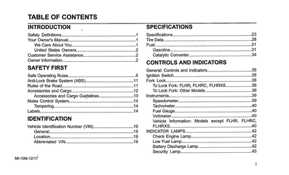 2018 Harley-Davidson Touring Owner's Manual | English