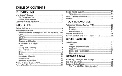 2026 Harley-Davidson Touring Owner's Manual | English US