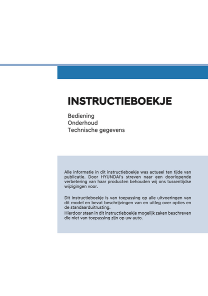 2023-2024 Hyundai i20 Owner's Manual | Dutch